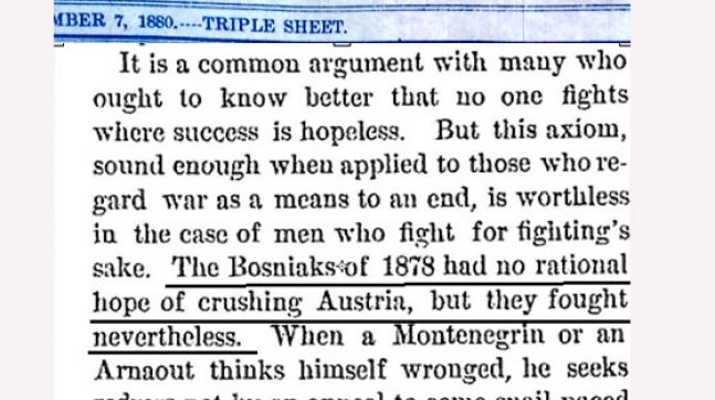 New York Times 1880. godine pisao o Bošnjacima