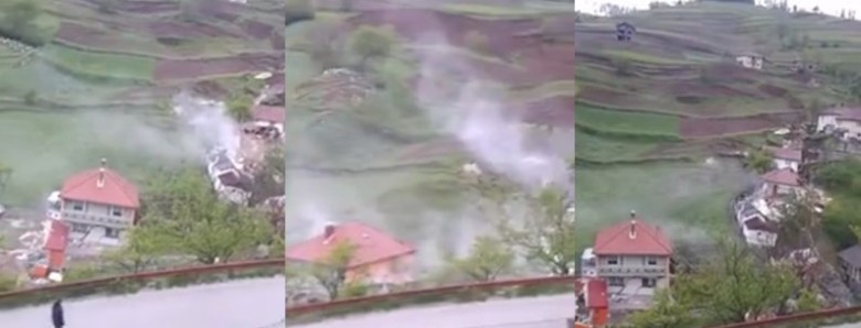 Video// Dramatični snimak rušenja kuća u Šerićima